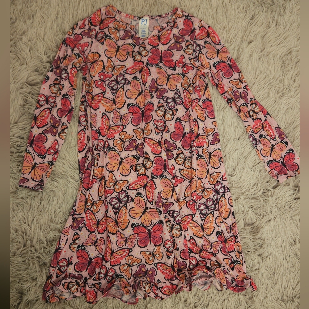 EUC Children's Place Pink and Orange Butterfly Kids Nightgown